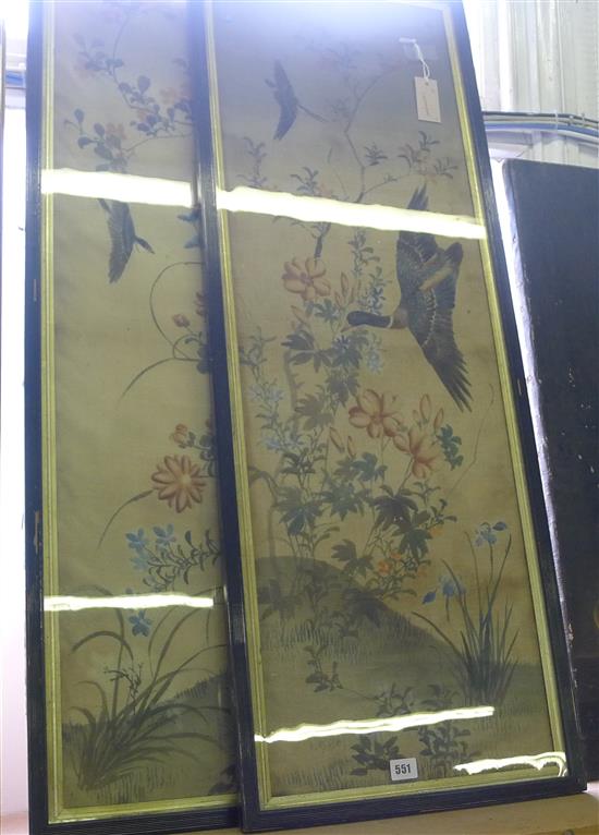 Pair of Chinese painted panels